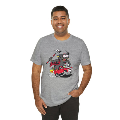 Land Survey Monster In a Survey Crew Truck Shirt