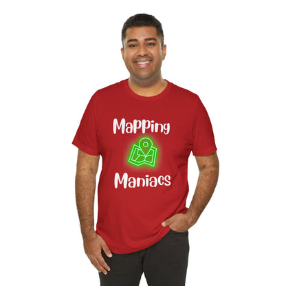 Land Surveyor Shirt Mapping Maniacs Neon Green Map Marker Tee