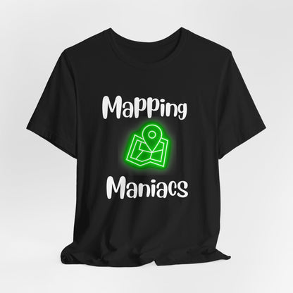 Land Surveyor Shirt Mapping Maniacs Neon Green Map Marker Tee