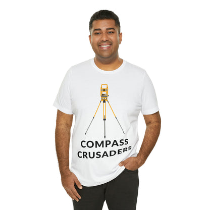 Compass Crusaders - Land Surveyor Shirt with Total Station Graphic - Surveying Graphic Tee - Surveyor T Shirt - Unisex - Land Survey Present, Adventurous Surveying TShirt