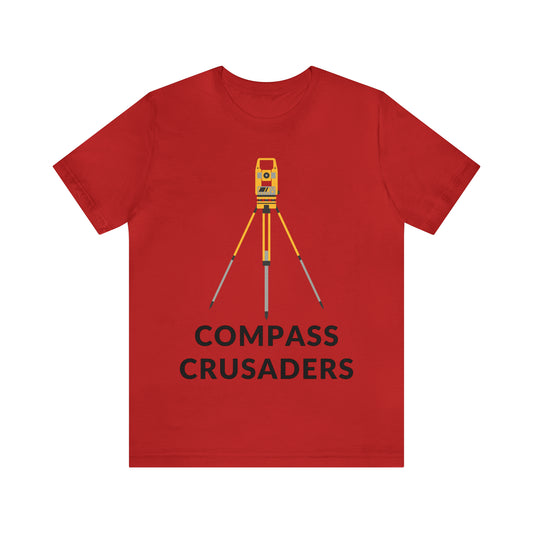 Compass Crusaders - Land Surveyor Shirt with Total Station Graphic - Surveying Graphic Tee - Surveyor T Shirt - Unisex - Land Survey Present, Adventurous Surveying TShirt