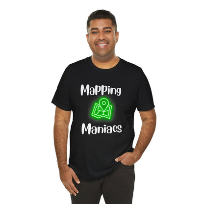 Land Surveyor Shirt Mapping Maniacs Neon Green Map Marker Tee