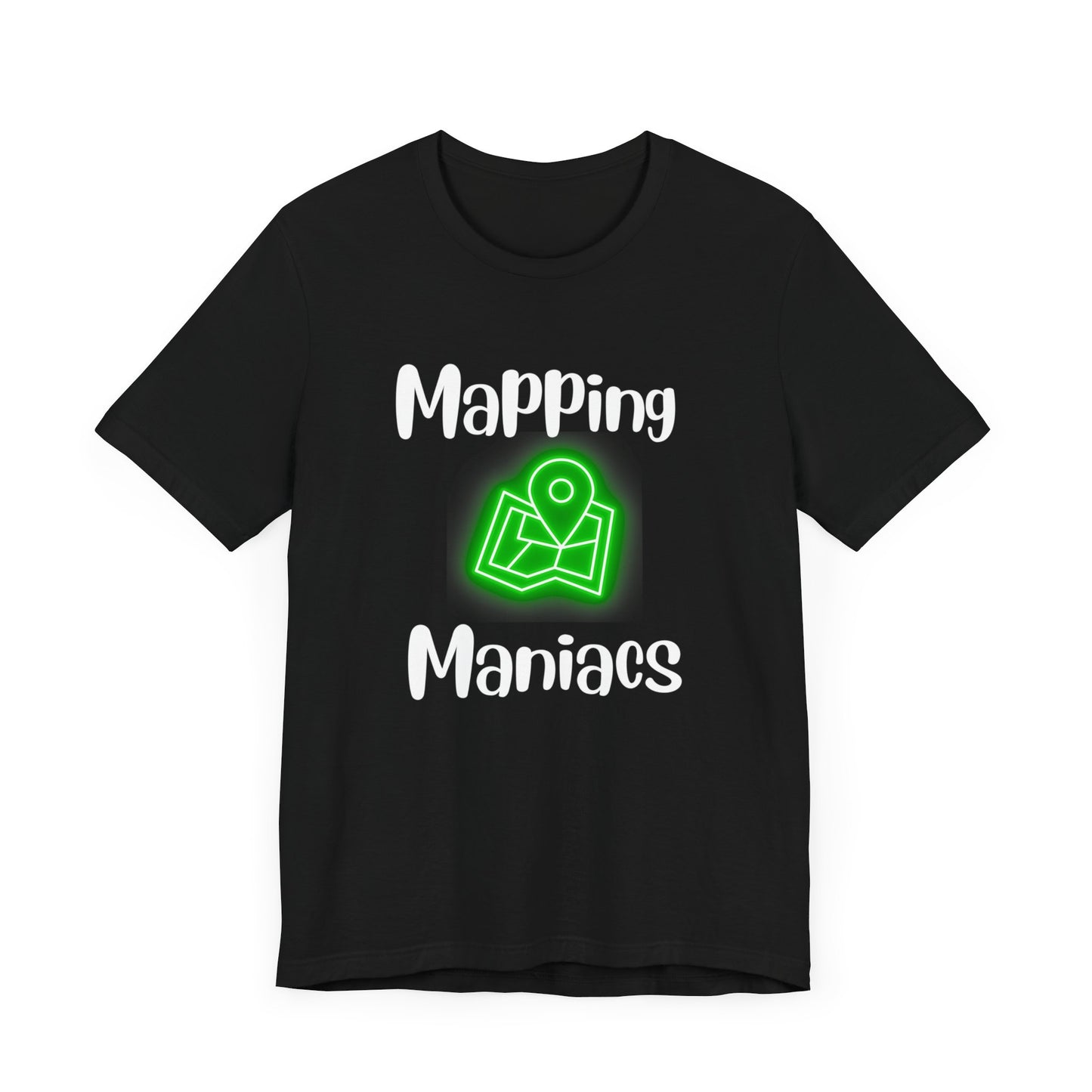 Land Surveyor Shirt Mapping Maniacs Neon Green Map Marker Tee