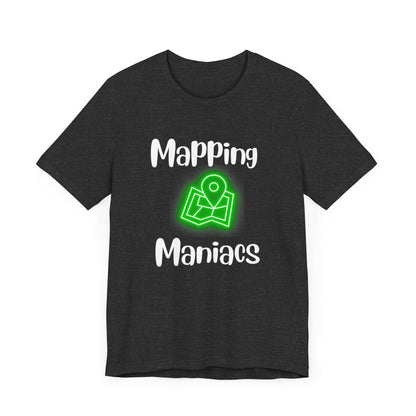 Land Surveyor Shirt Mapping Maniacs Neon Green Map Marker Tee