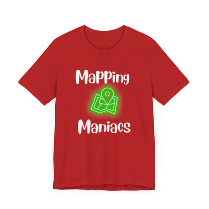 Land Surveyor Shirt Mapping Maniacs Neon Green Map Marker Tee