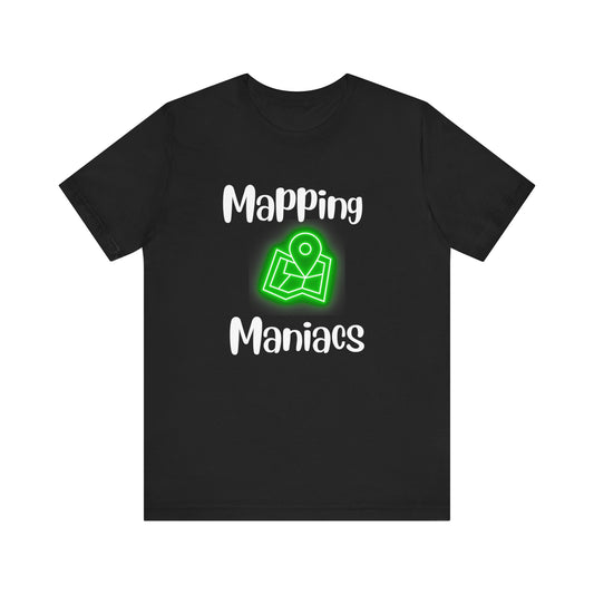 Land Surveyor Shirt Mapping Maniacs Neon Green Map Marker Tee