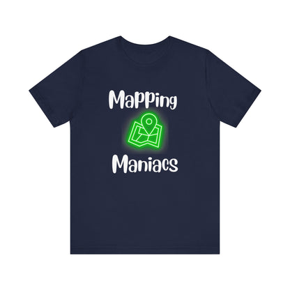 Land Surveyor Shirt Mapping Maniacs Neon Green Map Marker Tee