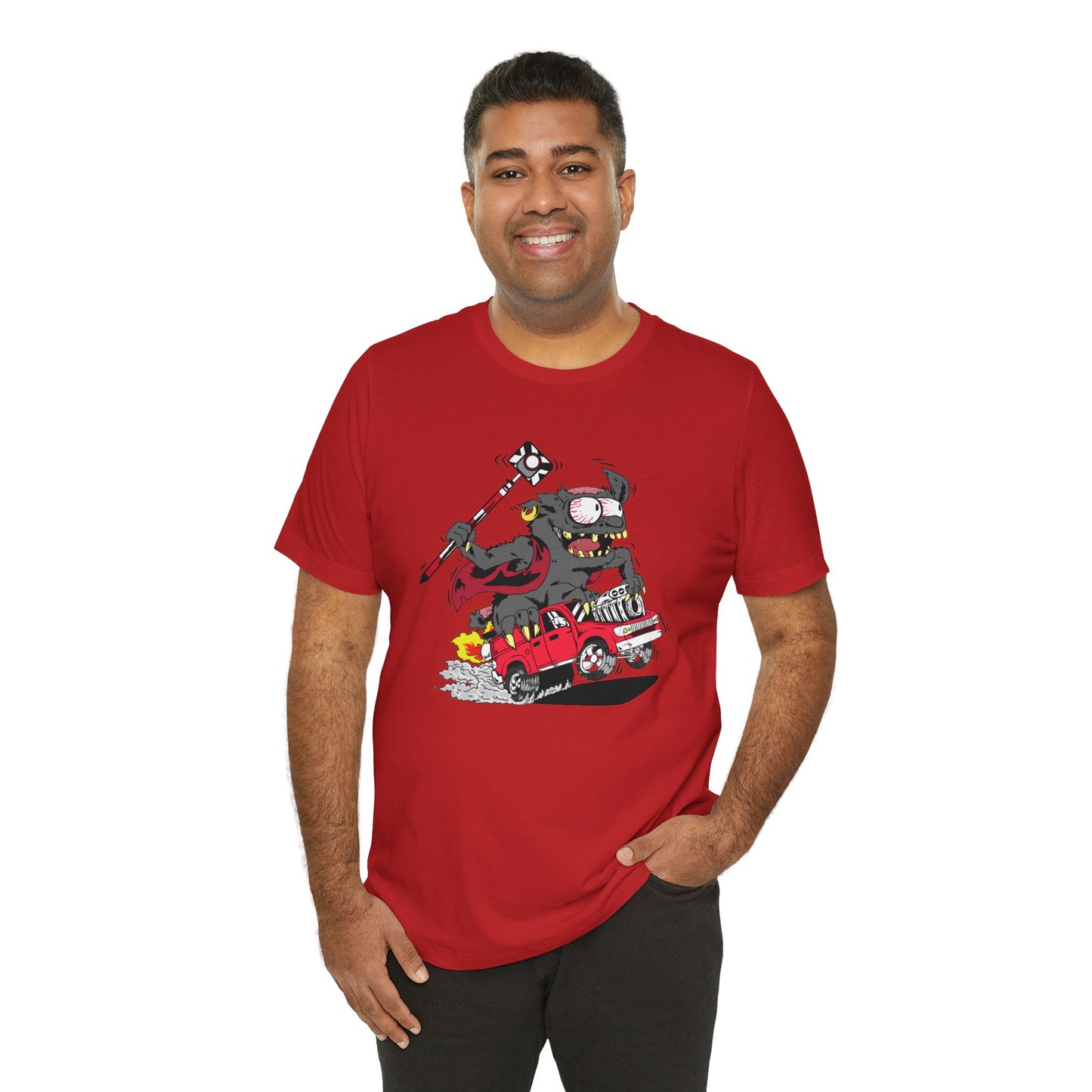 Land Survey Monster In a Survey Crew Truck Shirt