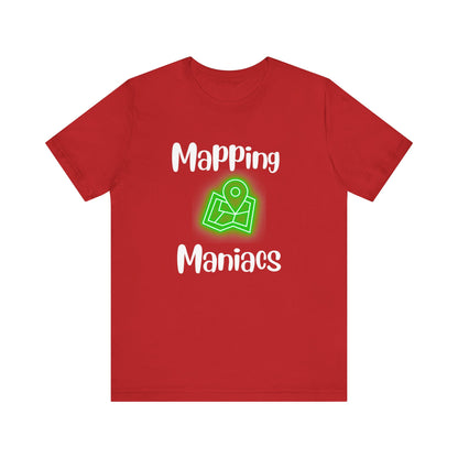 Land Surveyor Shirt Mapping Maniacs Neon Green Map Marker Tee