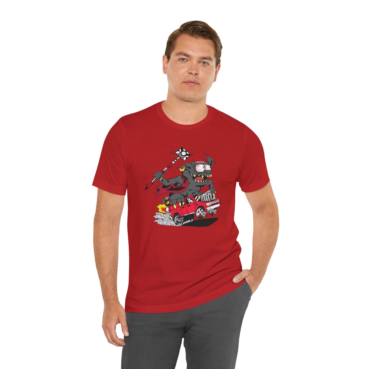 Land Survey Monster In a Survey Crew Truck Shirt