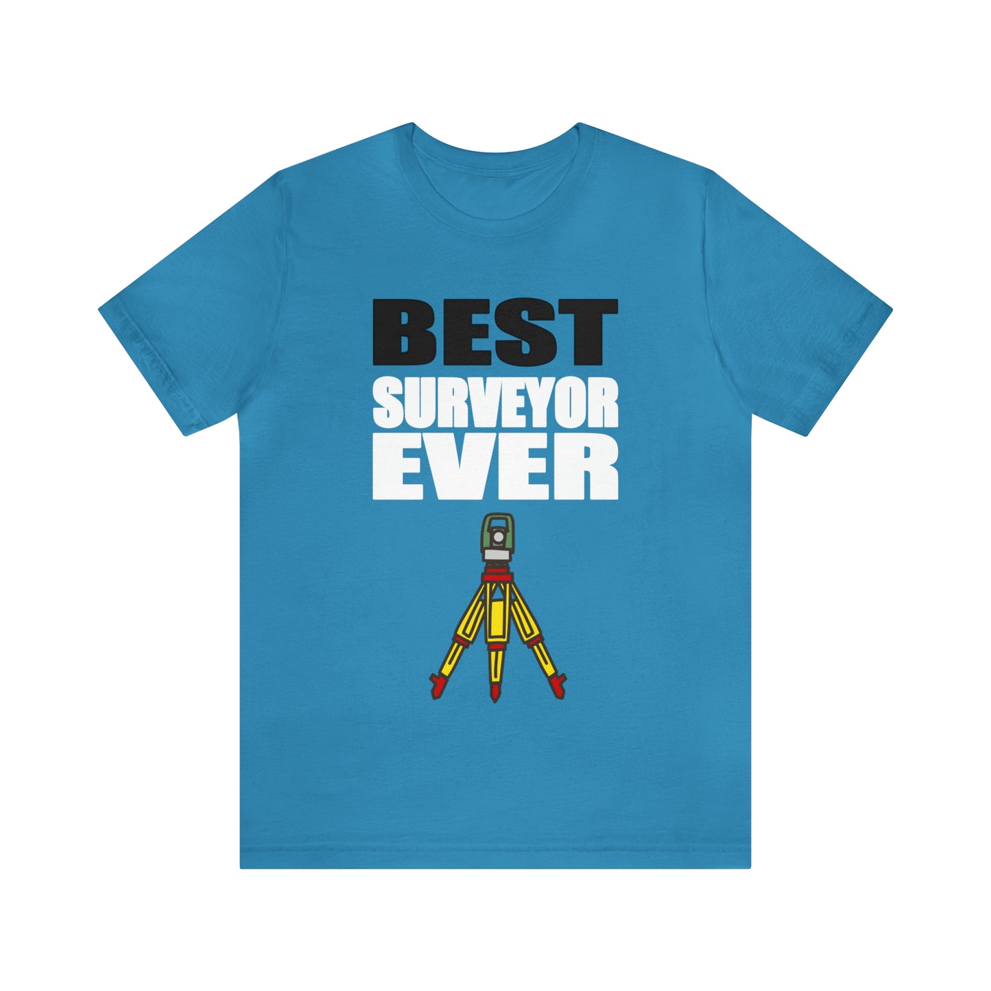 Best Surveyor Ever - Land Surveyor Shirt with Cartoon Total Station - Surveying Graphic Tee - Surveyor T Shirt - Unisex - Land Survey Present, Appreciation Surveying TShirt