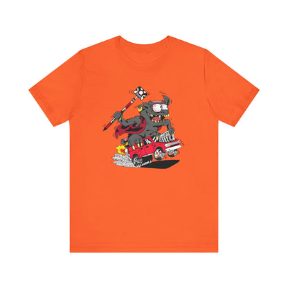 Land Survey Monster In a Survey Crew Truck Shirt