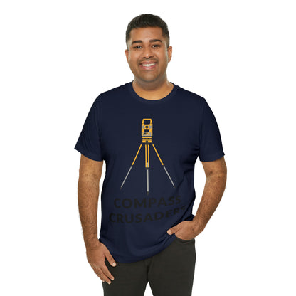 Compass Crusaders - Land Surveyor Shirt with Total Station Graphic - Surveying Graphic Tee - Surveyor T Shirt - Unisex - Land Survey Present, Adventurous Surveying TShirt