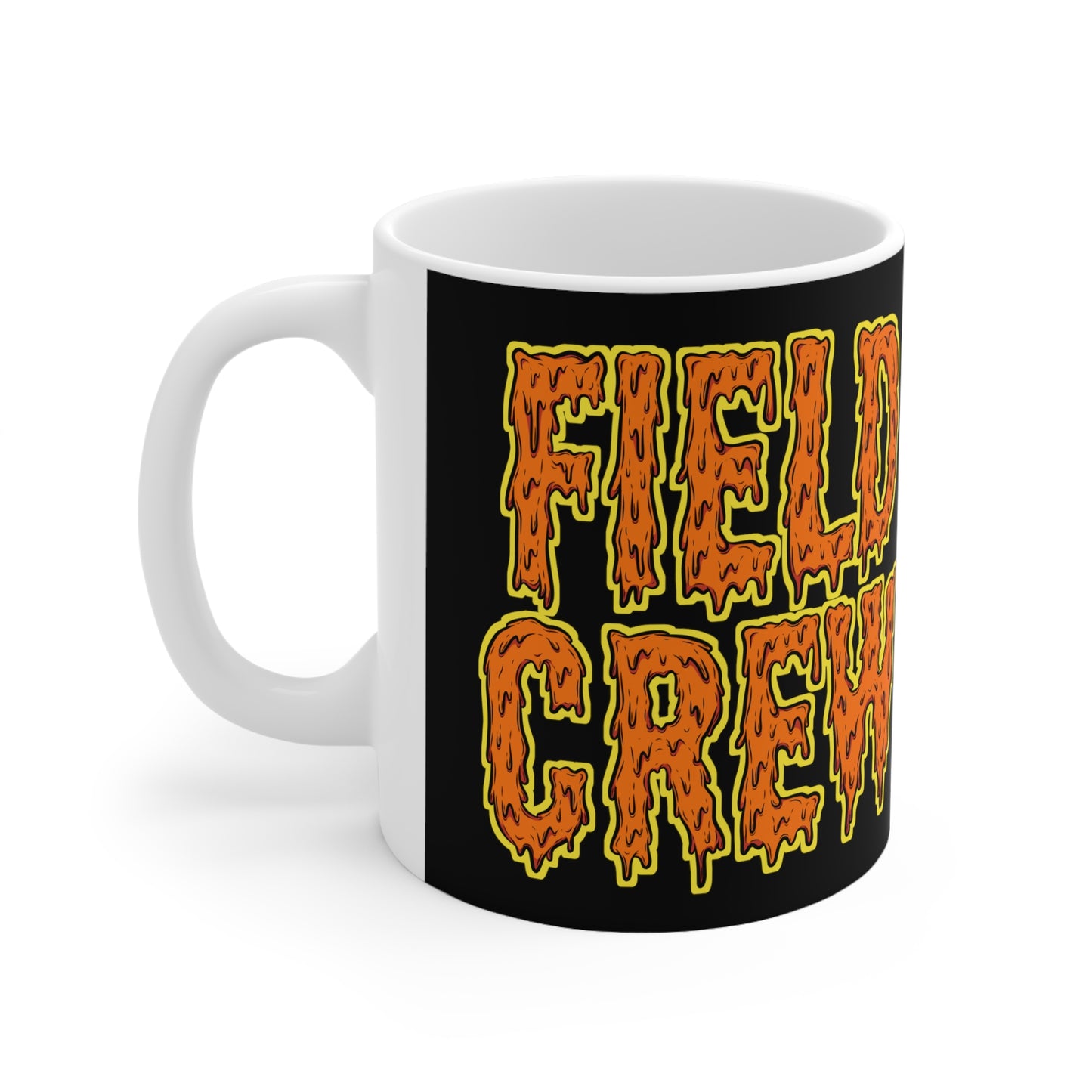 "Field Crew" Coffee Mug for Land Surveyors - Party Chief - Instrument Man - Rodman | Stacked Text Design | Shop Now