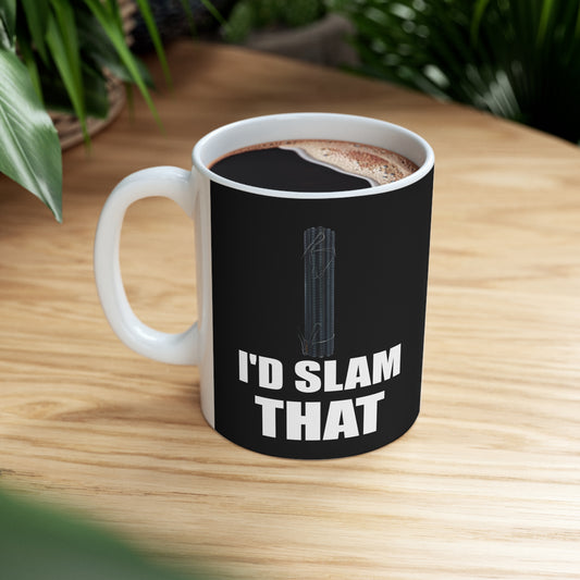 "I'd Slam That" Coffee Mug for Land Surveyors | White Ceramic | Shop Now