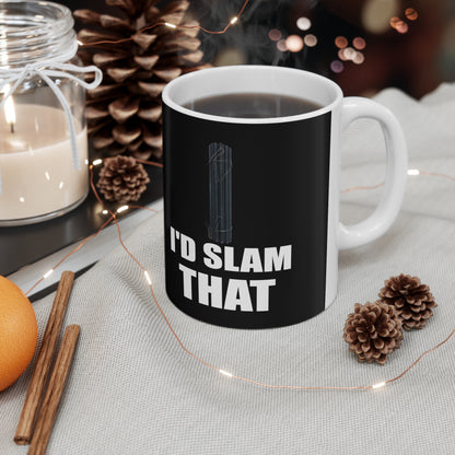 "I'd Slam That" Coffee Mug for Land Surveyors | White Ceramic | Shop Now