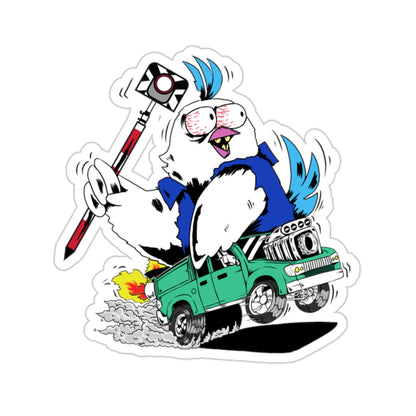 Rat Rod Land Surveying Bird Sticker - Unleash Your Adventurous Spirit