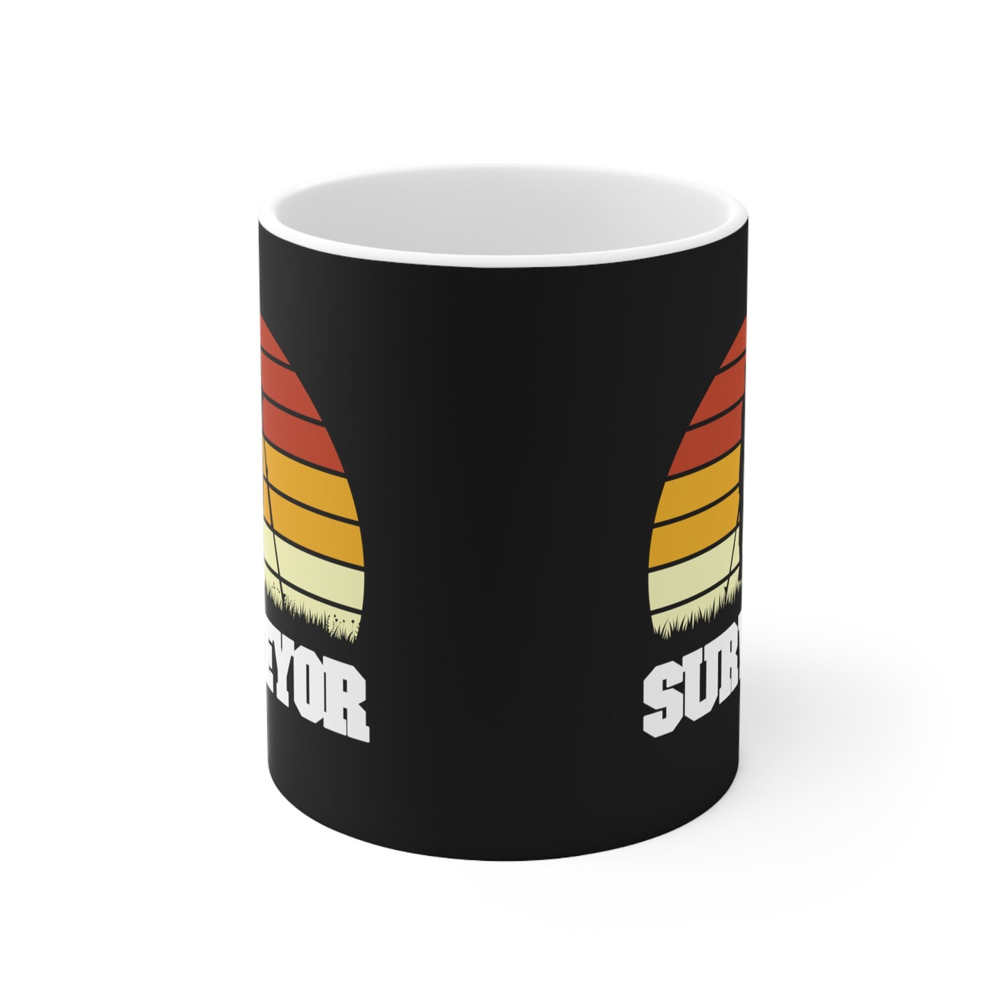 "Surveyor" Mug | Land Surveying Gift | Retro Sunset Design | Shop Now